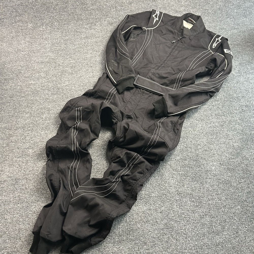 Alpinestars SFI 40.1/1 Racing Suit Black Full Body Driver Suit Size 48 Euro